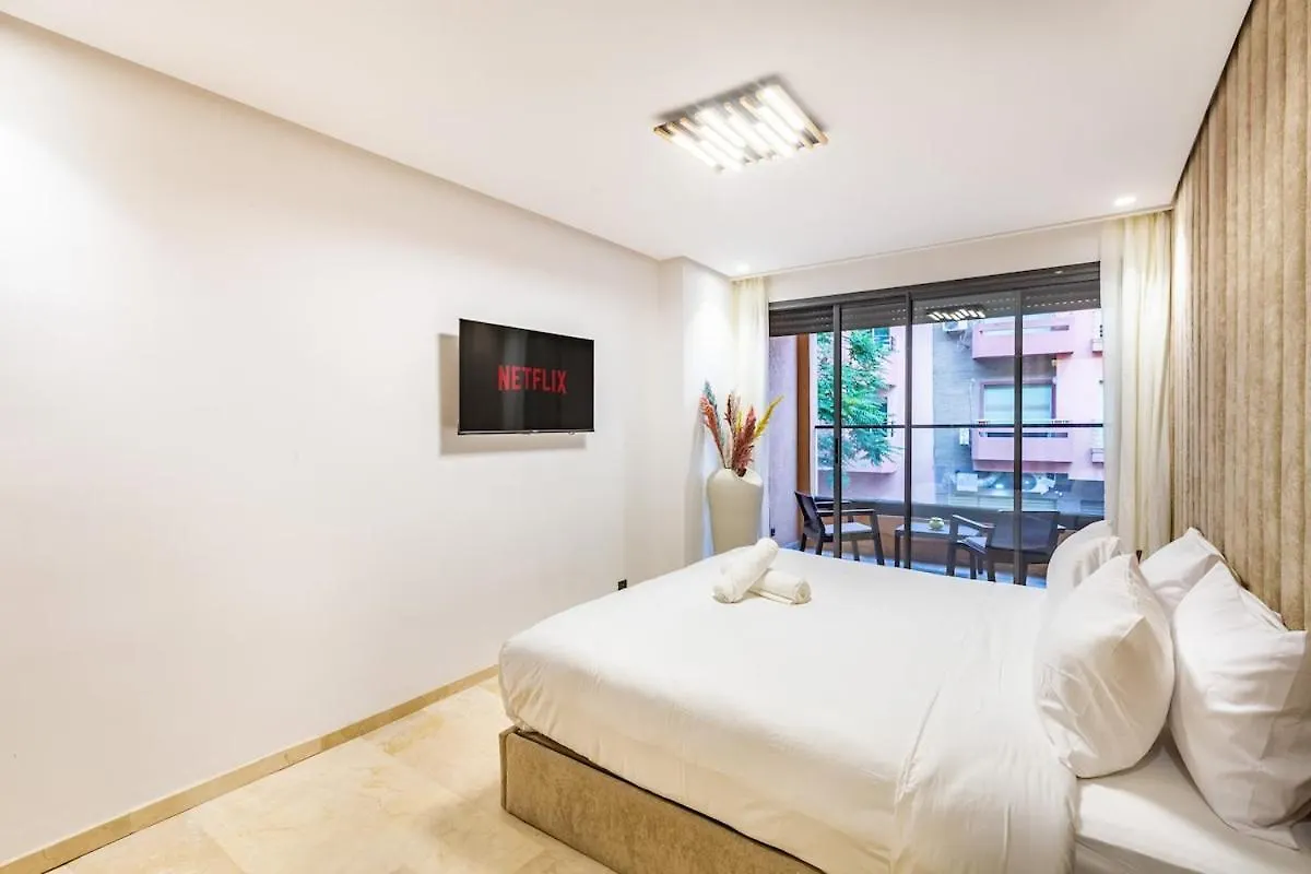 Central Gueliz 1-Bedroom Apartment Marrákes Marokkó
